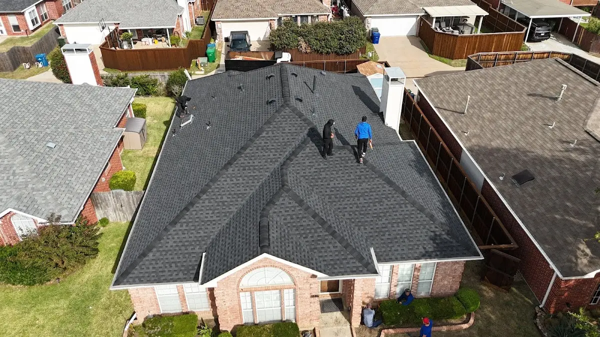 Commercial Roofing work in progress on a McKinney property